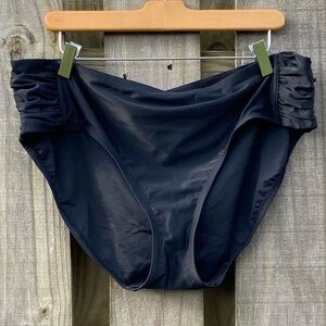 Ava & Viv Black Swim Briefs Plus Size 20W/22W
